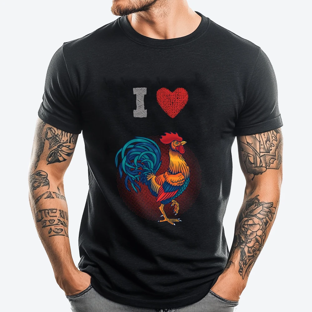 

Chicken Shirtsi Love Chickens Cock Rooster Mens Graphic Tshirts Breathable Luxury T-Shirt Breathable Printed Tees