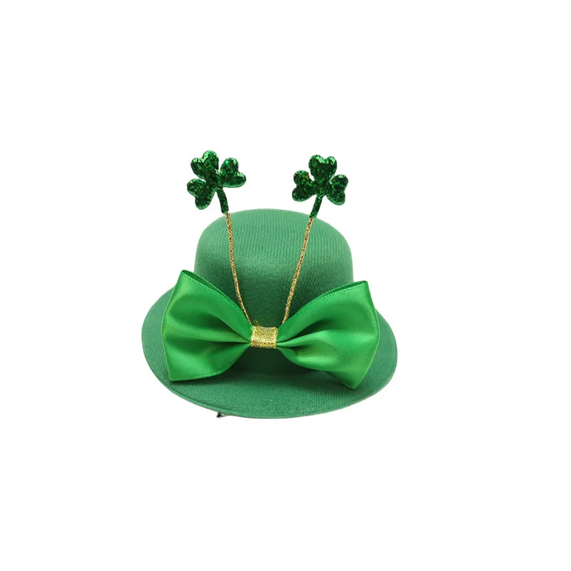 St. Patrick\'s Day headwear, clover green hat, Irish Festival hat, holiday