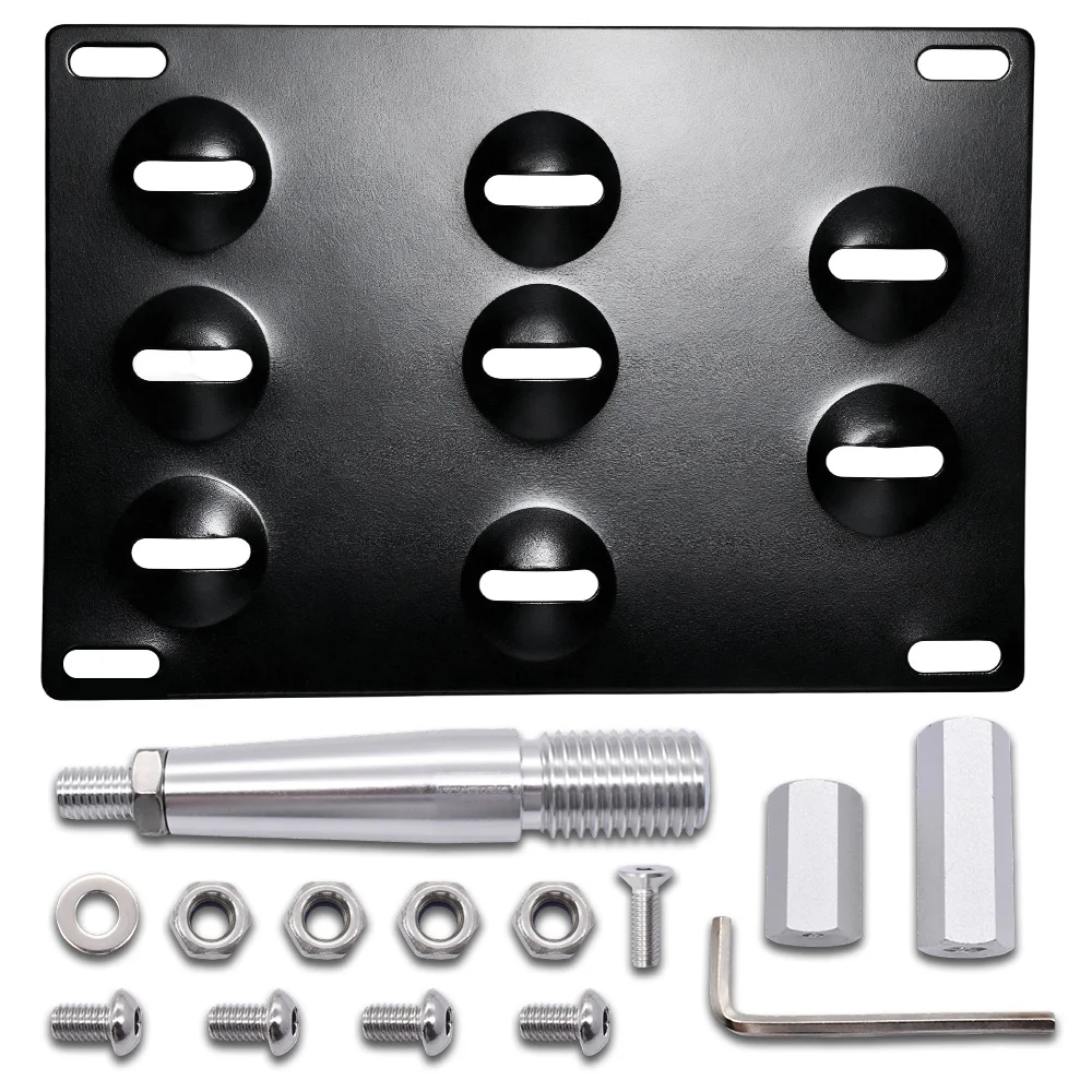

Drill-Free Front Tow Hook License Plate Mount Bracket for Nissan 370Z 09-18 Z34 GTR R35 Sentra for Infiniti G37 04-17 Q50 Q60