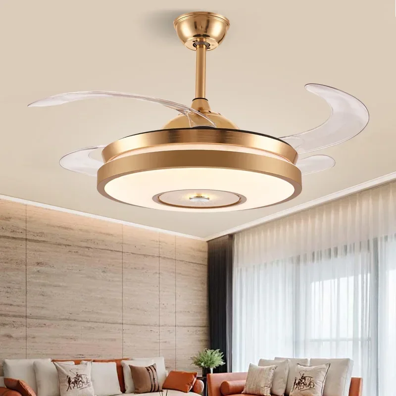 Modern 42inch Lampara De Techo ventilador led Reversible Ceiling Fans with lights Remote 6 speed Reversible ceiling fans lights