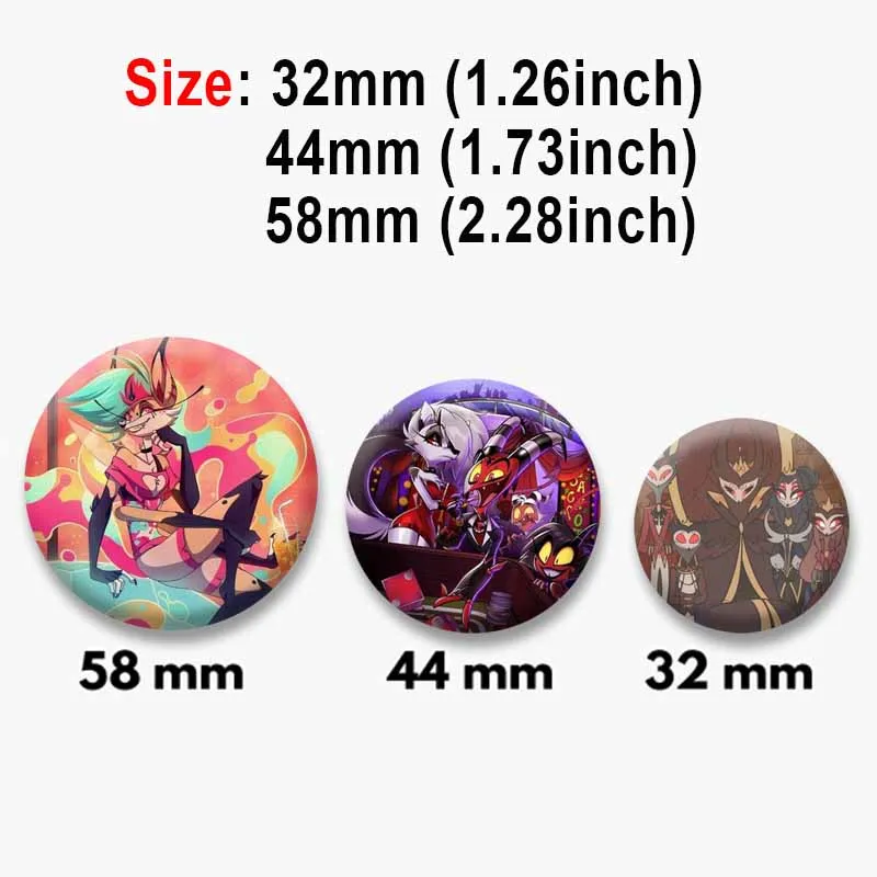 Helluva Boss Anime Badges Enamel Pins Little Blitzo Stolas Moxxie Brooch on Backpack Fashion Jewelry Accessory Gifts for Friend