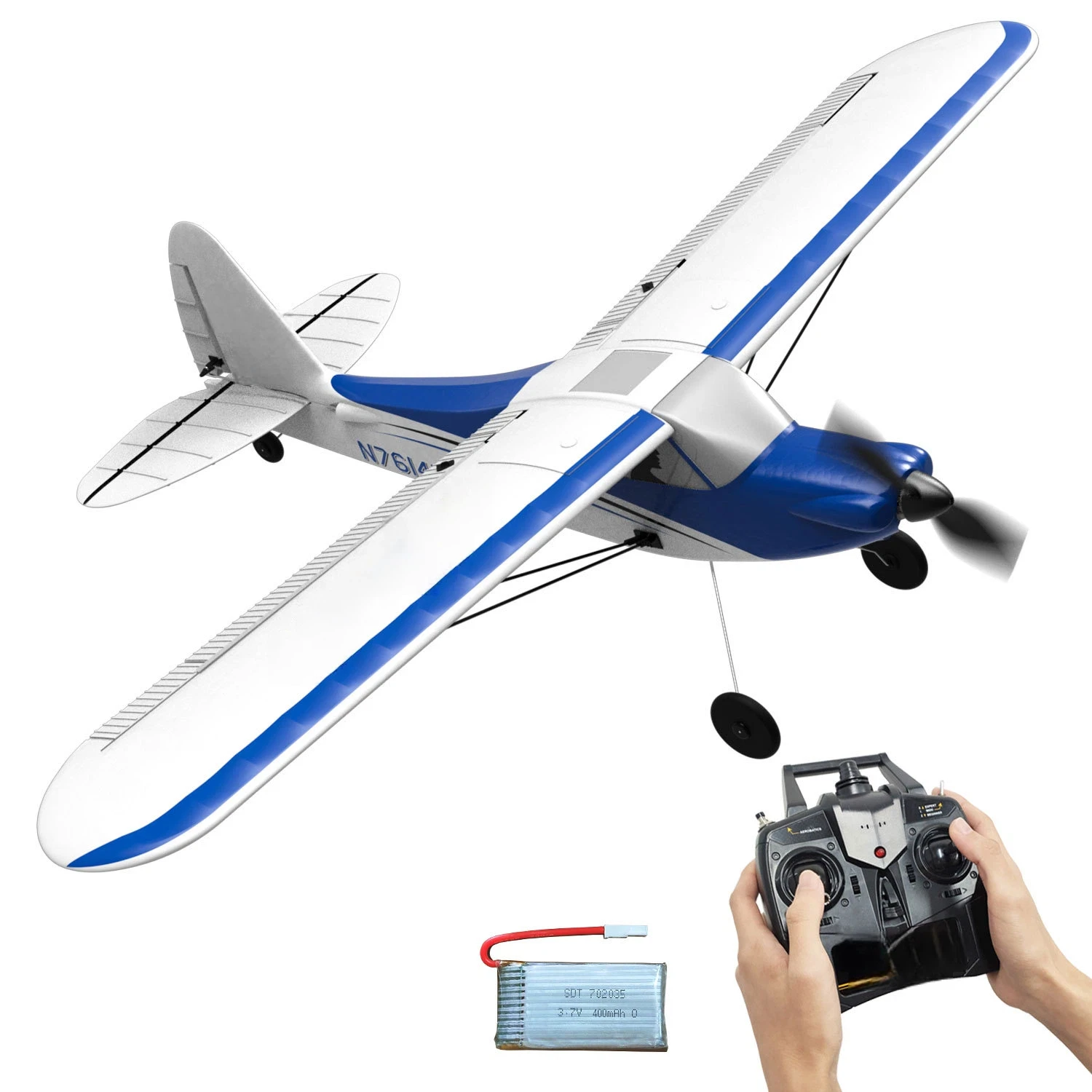 VOLANTEXRC Rc Airplane Four Channel Fixed Wing Trainer Epp Foam Crash Resistant Gyro Flig Control For Adult Hobby Enthusiasts