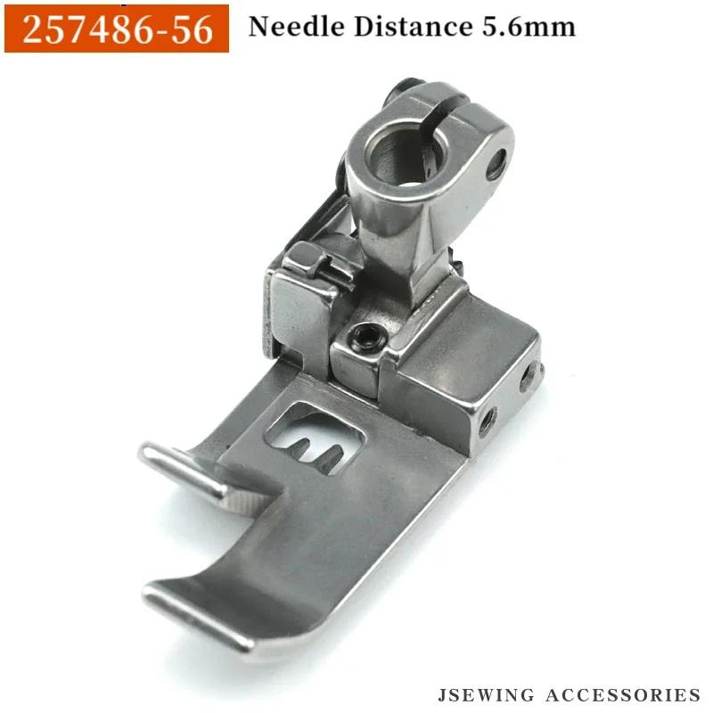 257486-56/64 Left Guide Presser Foot Fit Pegasus Coverstitch Sewing Machine Part For W664-35 WT600 Needle Distance 5.6mm 6.4mm