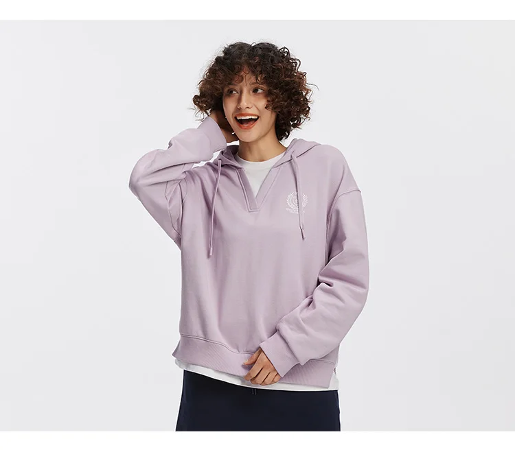 Semir Damen Hoodie mit Kapuze Übergroß Stickerei Patchwork Faux Zweiteiler Campus-Stil Herbst Sweatshirt Alltagskleidung 2026 – Detail 9