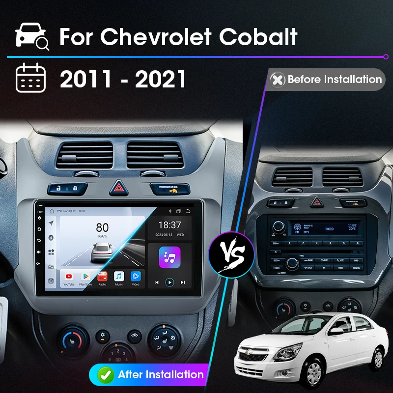 Android 13 Für Chevrolet Cobalt 2011 - 2021 Multimedia Player Navigation GPS Qualcomm 6125 Autoradio Stereo Audio DVD Kopf einheit