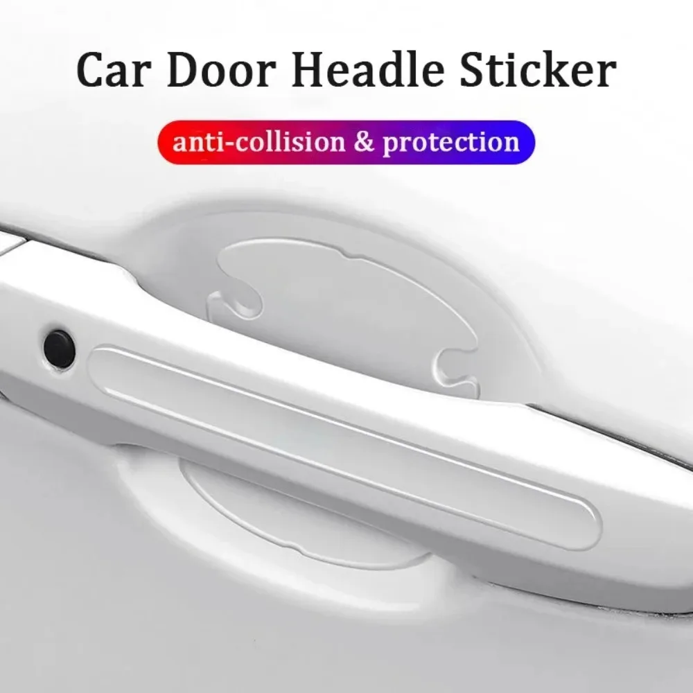 Car Door Handle Bowl Scratch Protective Invisible Transparent Stickers Silicon Rearview Mirror Anti-collision Protection Strip image 2