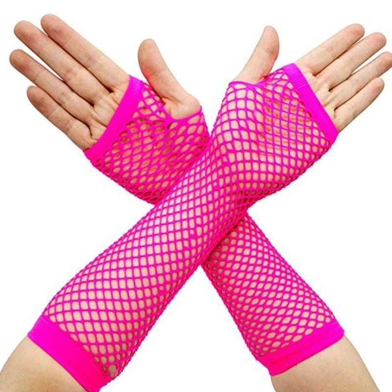 Y5gc Women Girls 80S Accessori per abiti Fancy Accessori senza fingerne guanti in rilievo NE