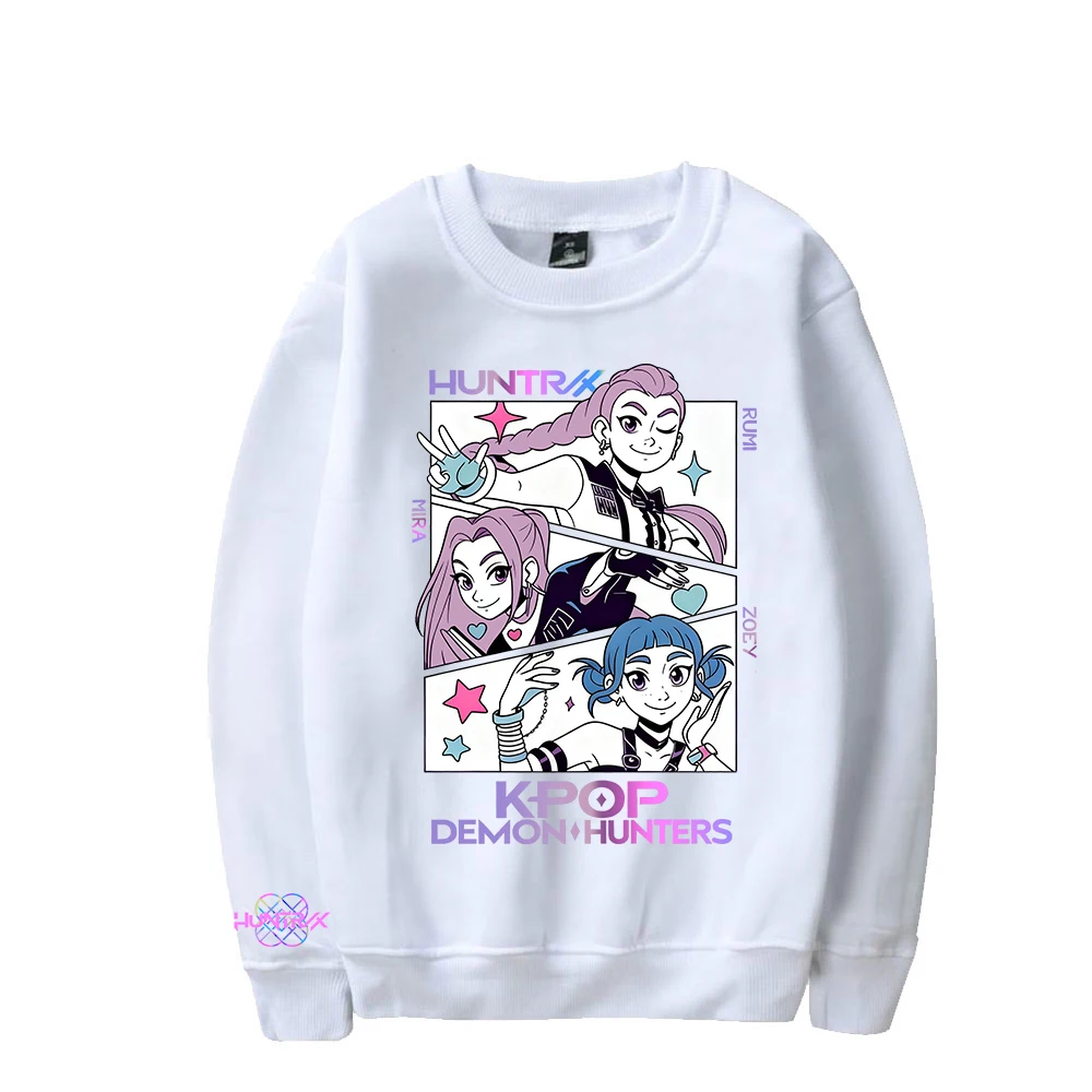 سويت شيرت شتوي بغطاء للرأس بأكمام طويلة مطبوع عليه Kpop Demon Hunters #5