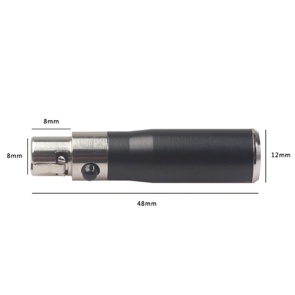 XLR Mini 3 Pin Male to 4 Pin Female Audio Adapter Plug Connector Hi-Fi Signal Converter Adapter for Microphone Speaker