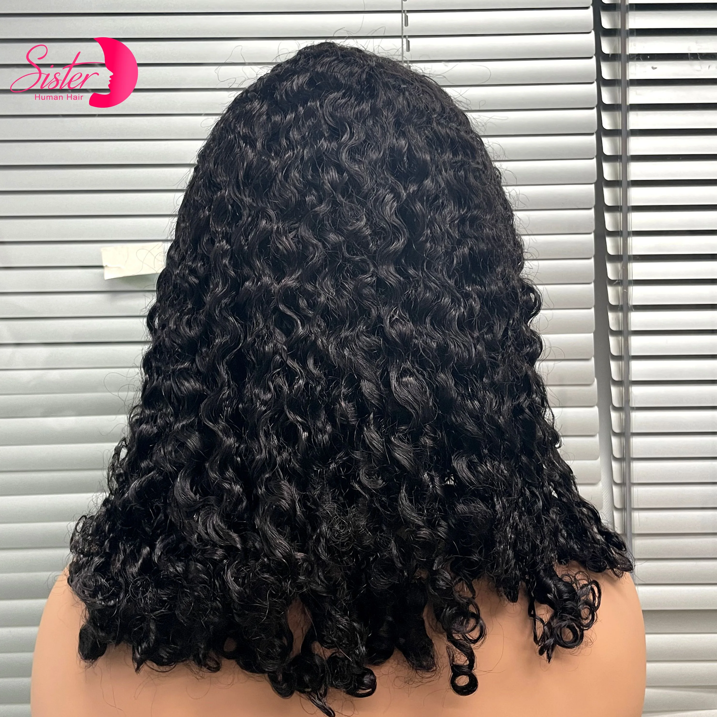 Pelucas de cabello humano rizado hinchable de doble estiramiento 12A, pelucas de cabello Remy rizado birmano Natural con encaje frontal 13x4 de 300% de densidad para mujeres negras