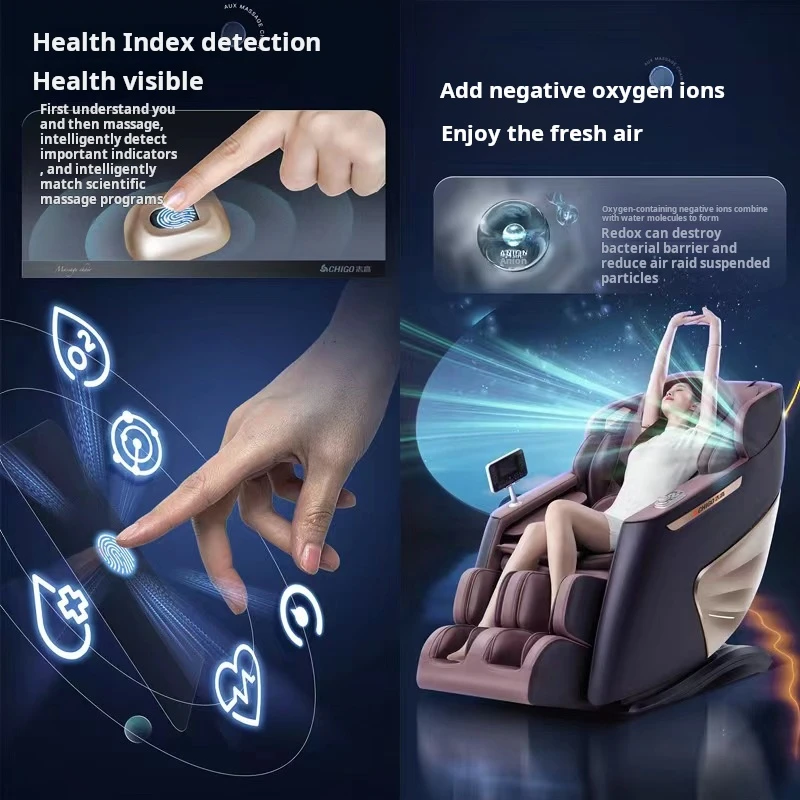 C132 2024 new high end Full Body spa Electric AI Smart Heat sofa Robot Hand healthcare shoulder massage chair