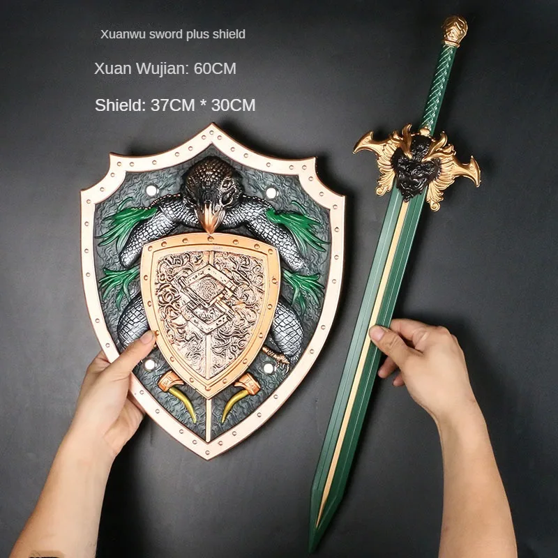 Toy sword toy  soft rubber PU rubber sword shield simulation model sword toy movie pistola de agua spyra ShieldSword props