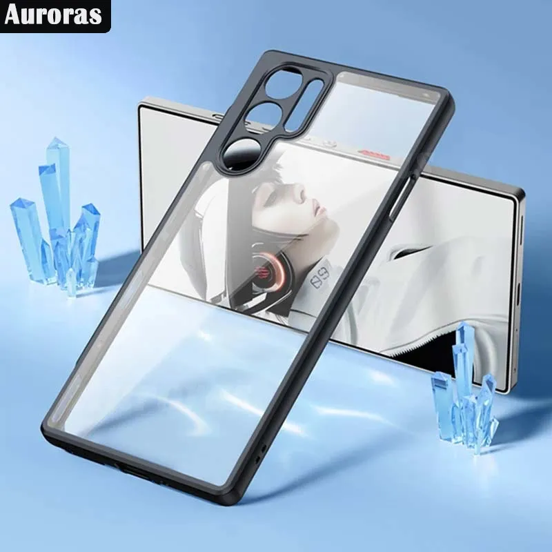 الشفق-قشرة صلبة للنوبة الحمراء السحرية 9 pro plus ، غطاء خلفي بحلقة مغناطيسية ، شفاف ، مضاد للصدمات ، لـ redmagic 8 8s pro