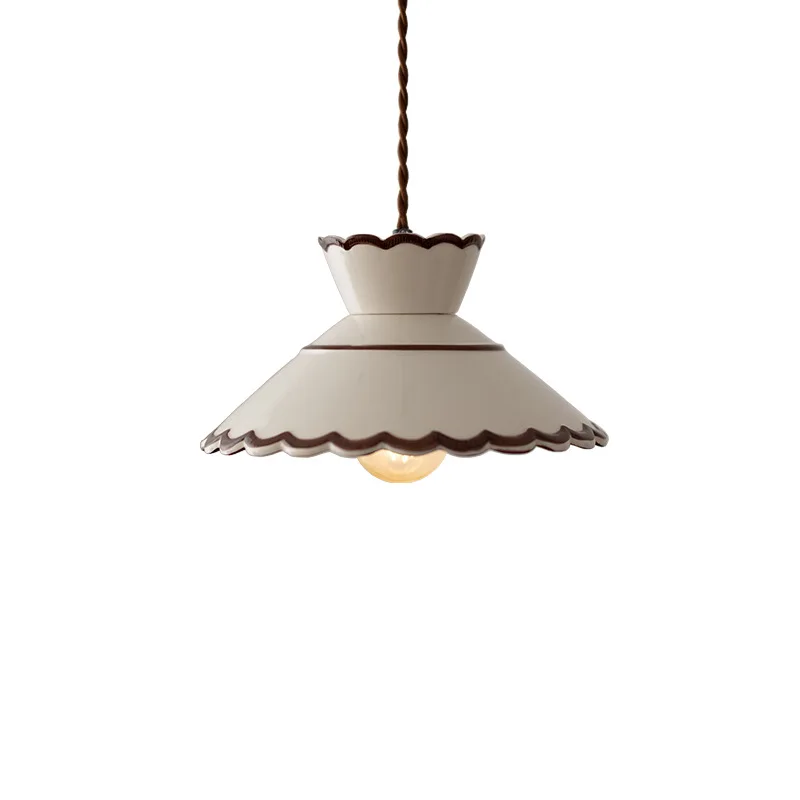 

Ceramic chandelier restaurant bedside entrance bar aisle retro cream wind lamps