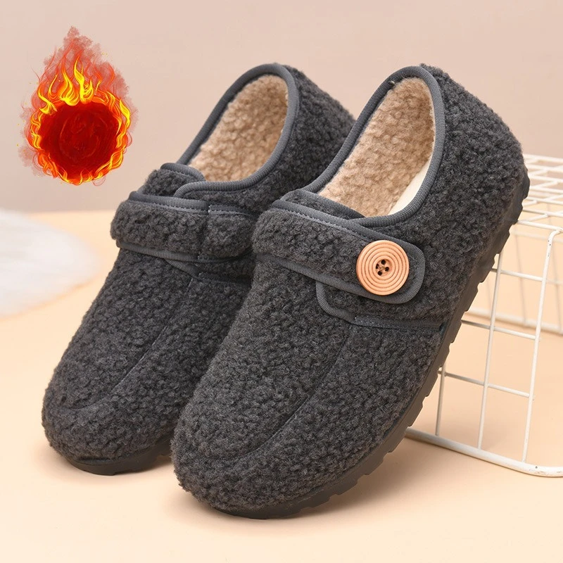 

Winter Women's Shoes Warm-lined slip-on flats with non-slip soles