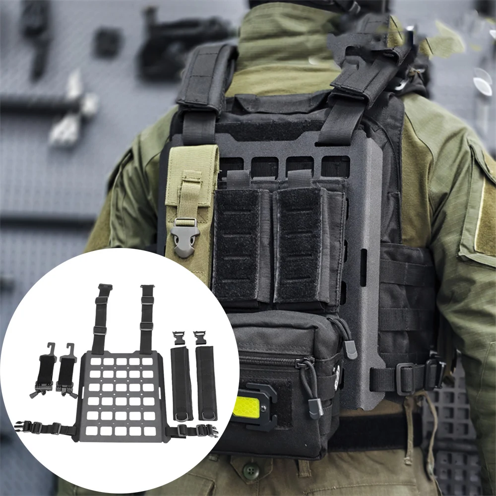 

Tactical Vest Mounting Plate Vest Quick-Release MOLLE Chest Sling System Storage Carrying Accessories for CS Hunting Shooting