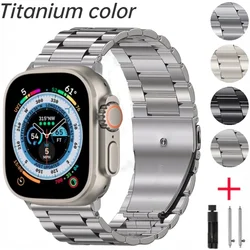 Metalen band voor Apple Watch 10 42/46 mm Roestvrij staal iWatch-serie Ultra/2 9 8 7 6 5 4 3 SE 49 mm 45 mm 41 mm 44 mm 42 mm 40 mm riem