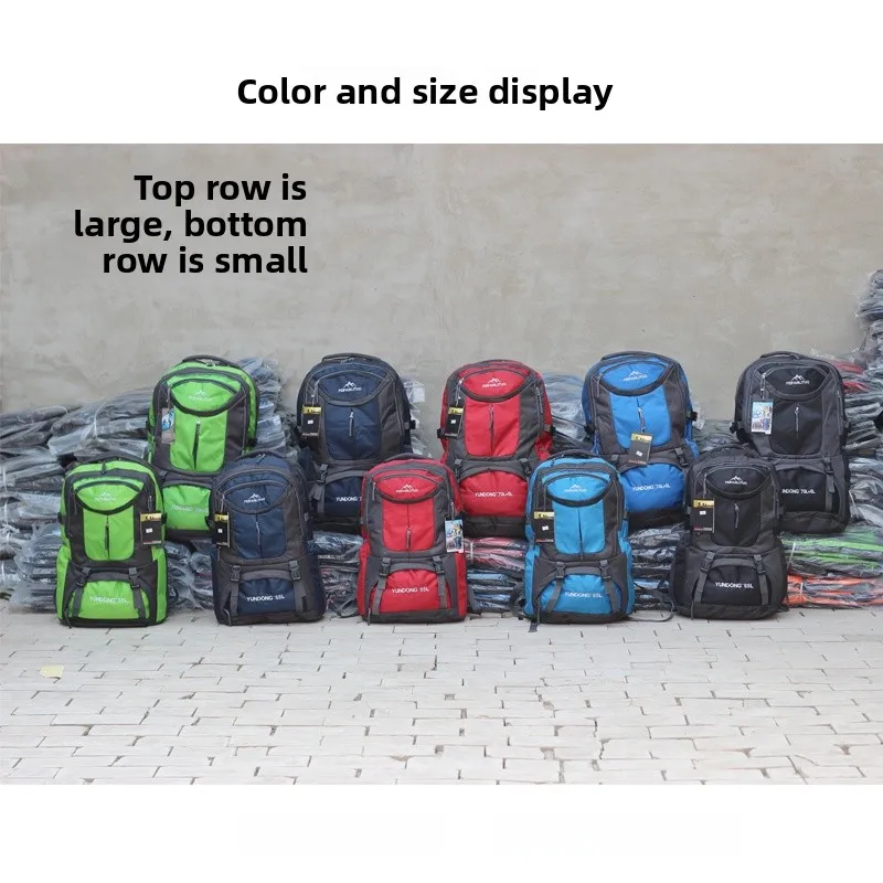 

Large Capaci Waterproof Travel Bapa Nylon Material Zipper Closure ex Hiking Bag with Multiple Carents And kets