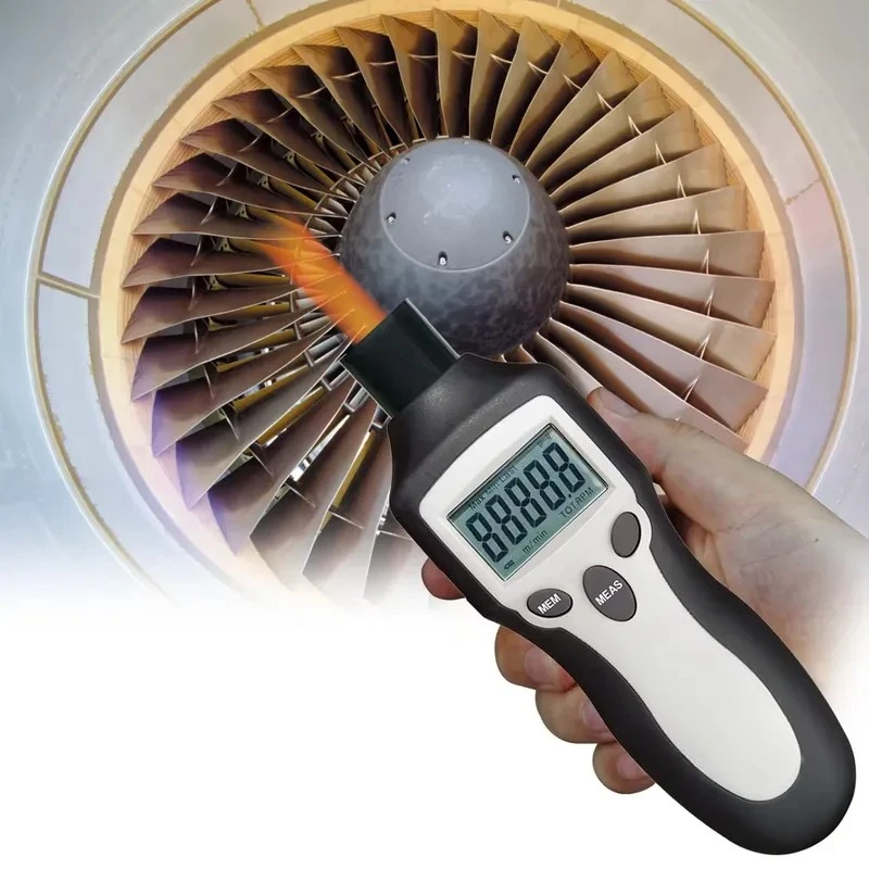 XXT AT-8 /10 Digital Non-contact Tachometer Gauce for Car, Wheels, Engines, Contact Tach RPM Meter, Motor Speed Meter Gauge Tool