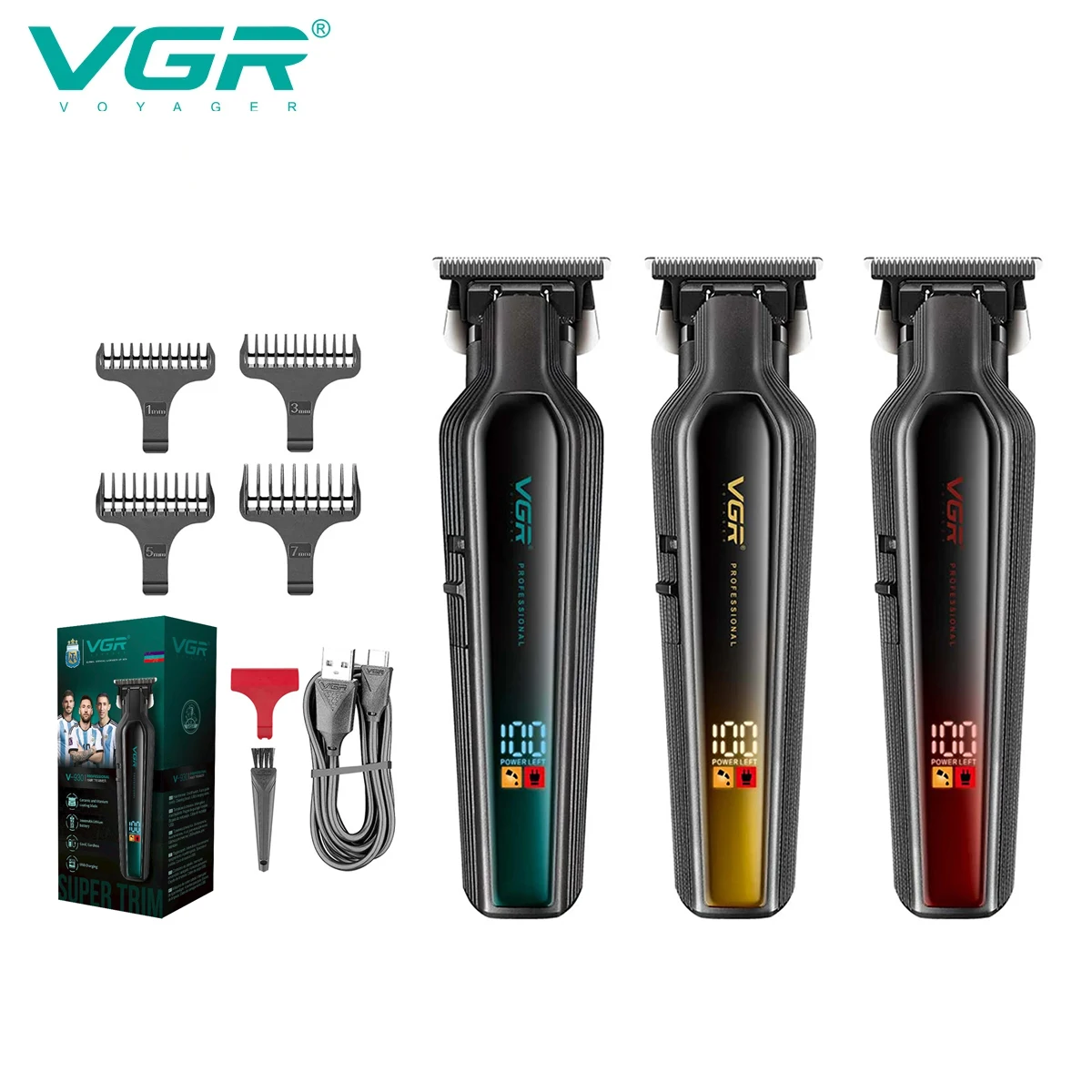 

VGR профессиональная машинка для стрижки волос с градиентом Т-образного лезвия, машинка для стрижки волос для парикмахерской, дома, светодиодная электрическая машинка для стрижки с цифровой гравировкой V-930
