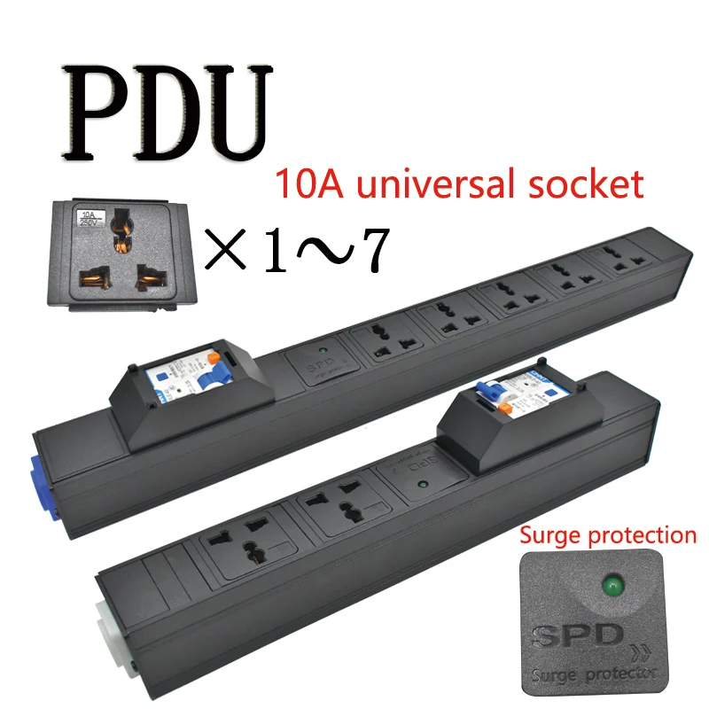 PDU Power Strips Schuko Powerlink box audio 3P Aviation plug1-7AC universal  SOCKET Short circuit switchl with Surge protection