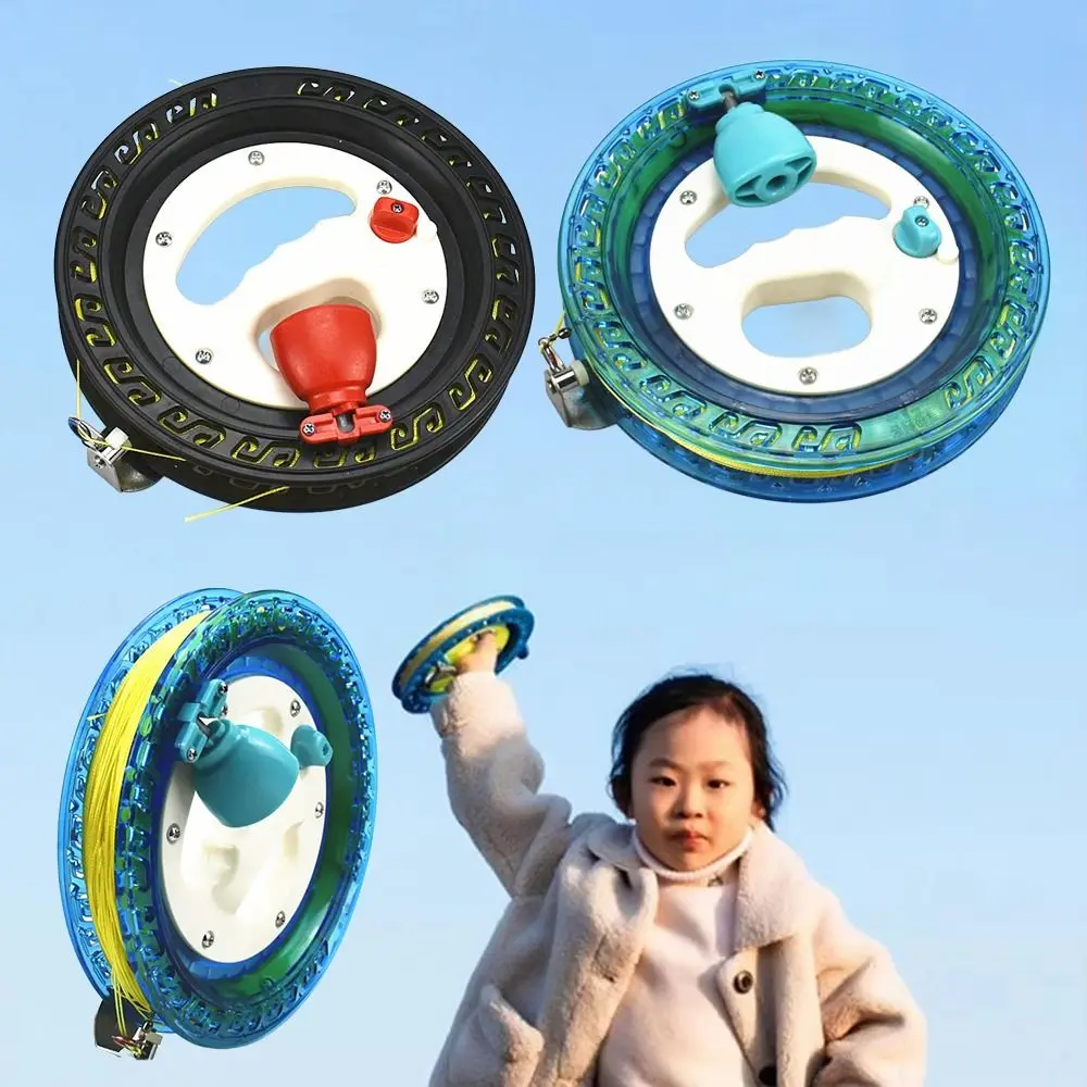 Grip with String Kite Reel 20/22cm Come with Lock String Spool Round Blue Fying Kites String Flying