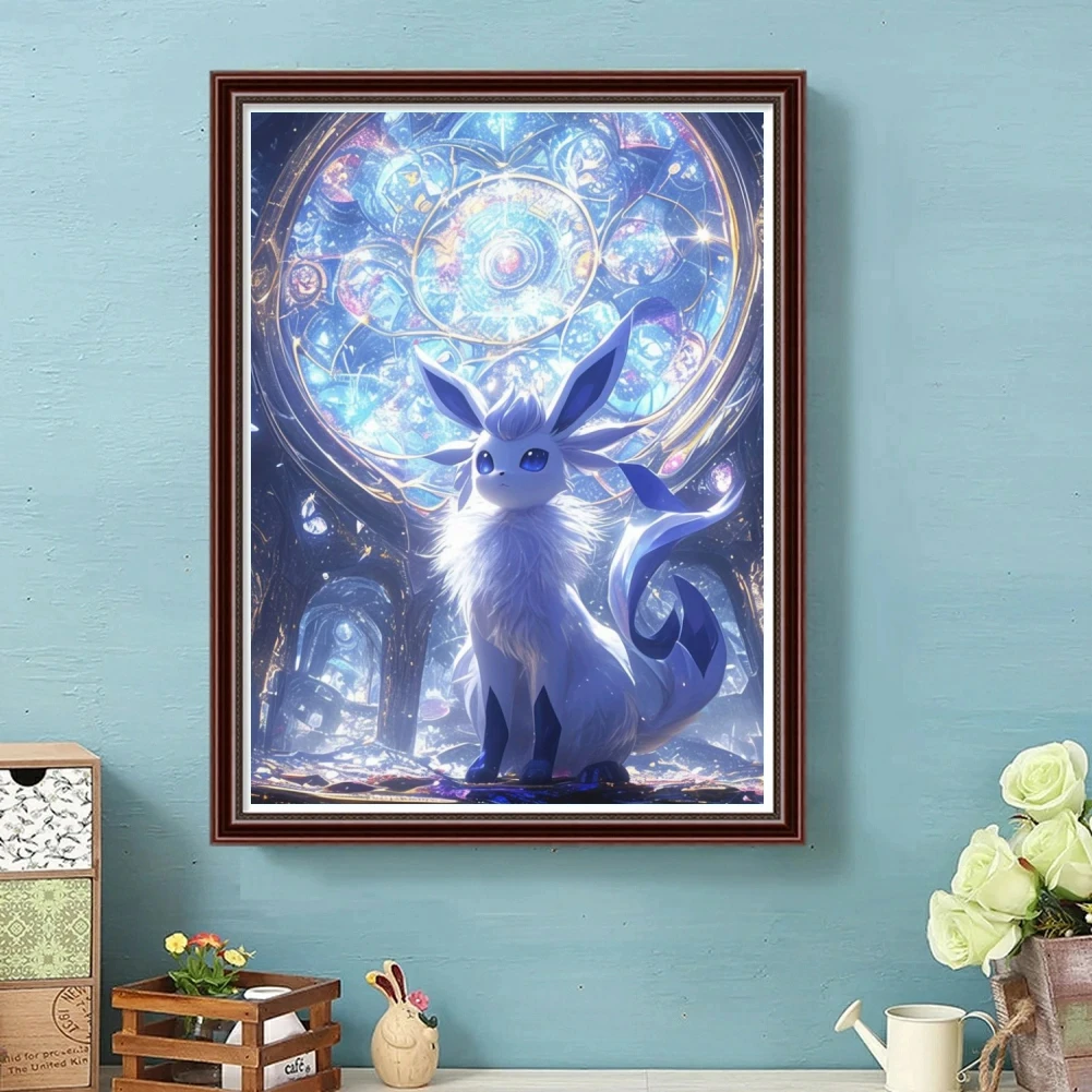 5D Japanese Anime Pokemon Eevee Diamond Painting Cross Stitch Kit Embroidered Rhinestone DIY Mosaic Home Decor Children\'s Gifts