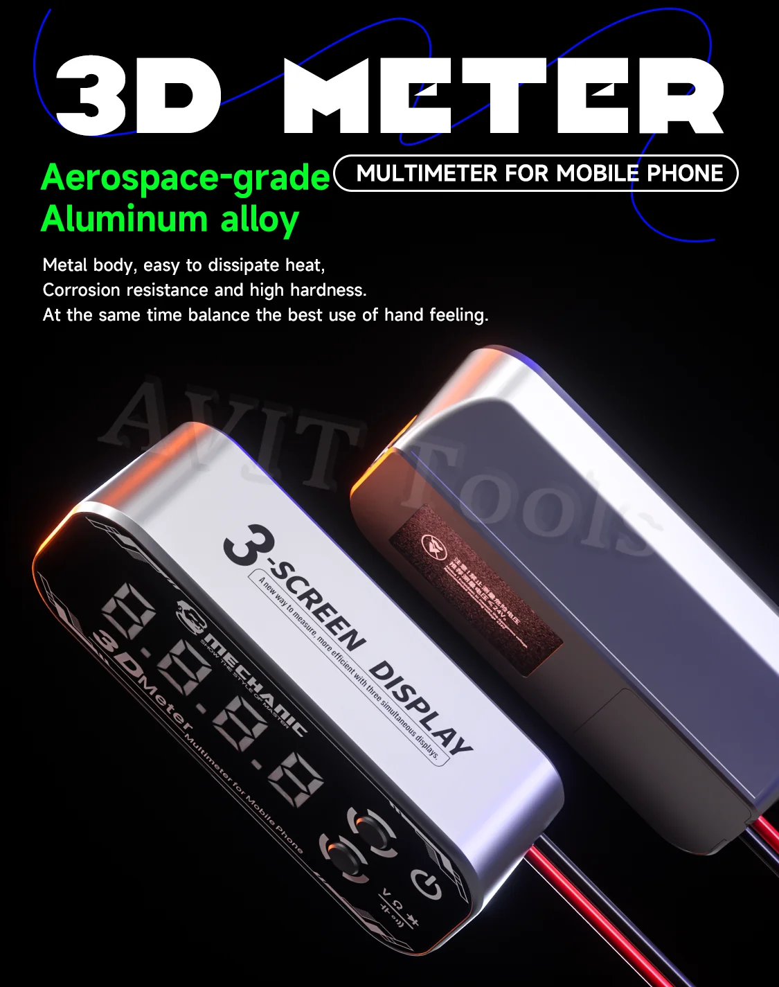 MECHANIC Sherlock V3.0 Voltage Internal Resistance Strap HD Display Accurately Detect Motherboard Voltage Data To Determine Tool