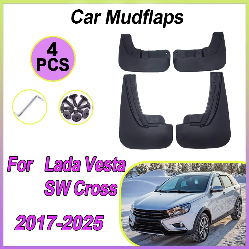 

Автомобильные брызговики для Lada Vesta SW Cross 2024, аксессуары 2017-2025, брызговики, брызговики, колеса для крыльев, автомобильные аксессуары