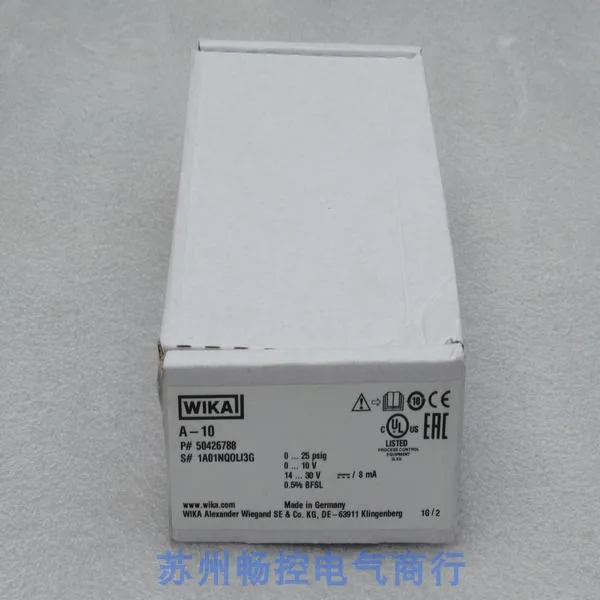 * Sales * Brand New German WIKA Pressure Switch A-10 Spot 0... 25psig WIKA 50426788