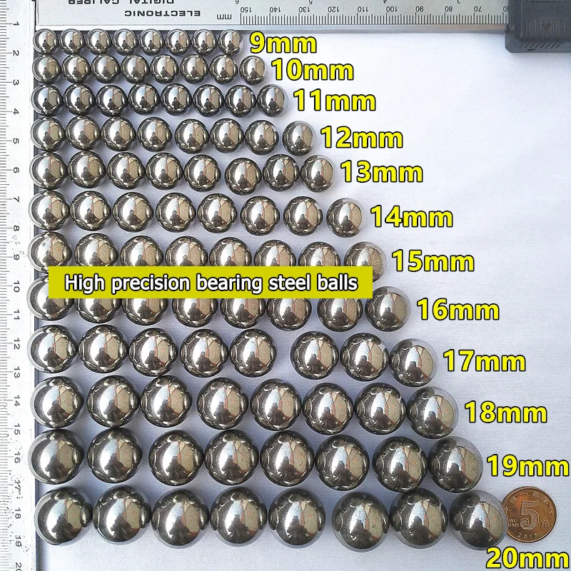 高精度鋼球,クロムメッキ鋼球,1mm-15.081mm, 1.5mm, 2mm, 2.5mm, 3.5mm, 3mm, 4.8mm 7.144〜15mm、10-500個