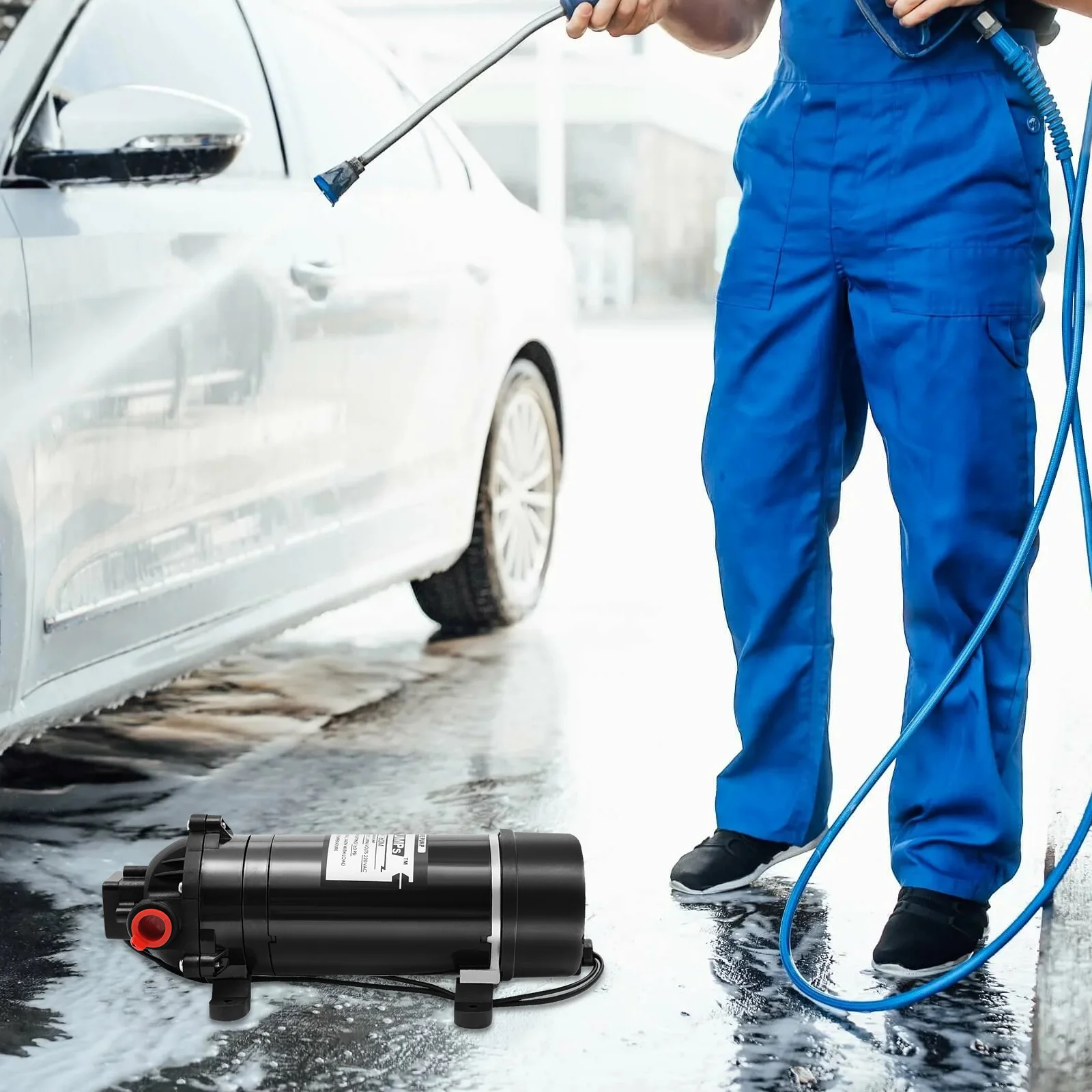 120W 160PSI Elektrische Wasserförderpumpe 1,4 GPM Selbstansaugende Membranpumpe für Hochdruckreiniger, Wohnmobile und landwirtschaftliche Sprühgeräte – Detail 23