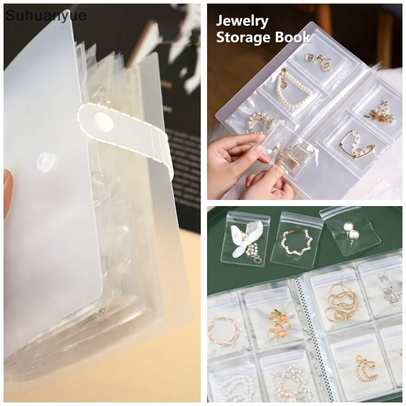 

Transparent dust-proof jewelry storage box sealed bag earrings antioxidant hand jewelry storage bag necklace jewelry album