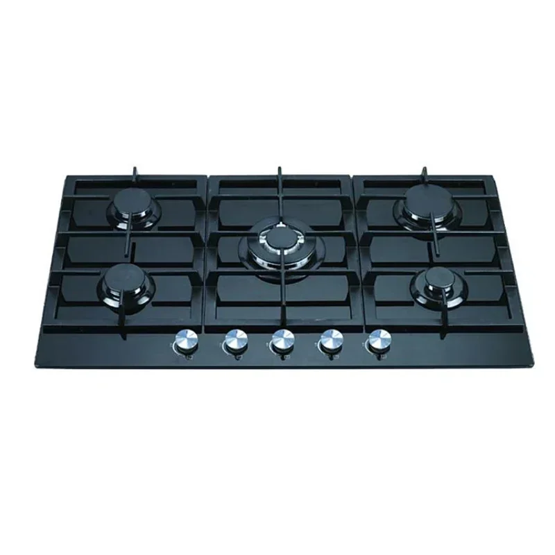 Gas Stove Built-in Fierce Fire Cooker 87CM  With Oven 5 Burner  Stir Frying Cooktop European Style 5 Eyes Gas Stoves For Home