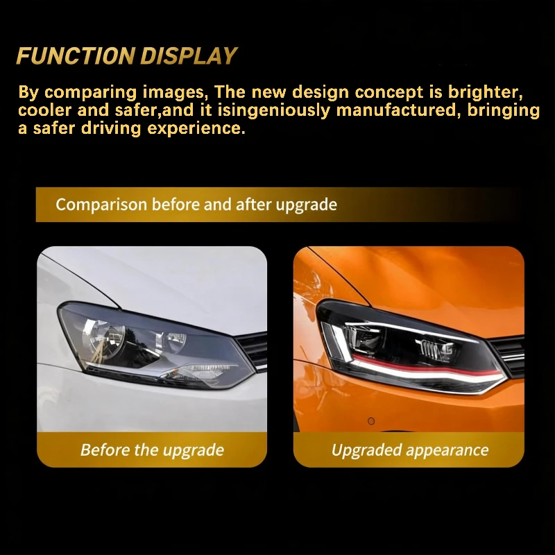 Car Lights for Polo Headlight Projector Lens 2018 Vento Virtus Dynamic Signal Head Lamp LED Headlights Drl Automotive Accessory