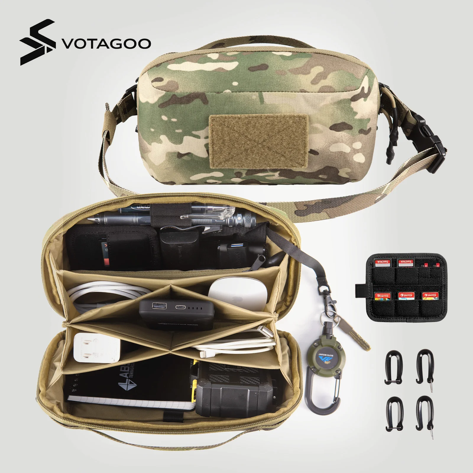 Tech Accessories Travel Organizer Pouch - VOTAGOO 전자제품 정리용 테크 파우치 (충전기,