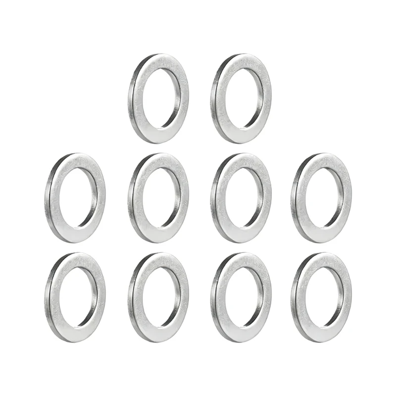 10Pcs Metal Oil Drain Plug Seals Smooth & Secure Install 90430-18008 for Car