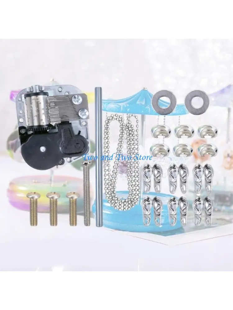 HX6F Silicone Music Box Mold With Intricate Carousel Design For Gifts Epoxy Mould