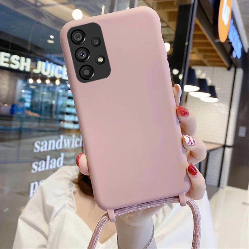 Lanyard Fall Für Samsung Galaxy A54 A14 A34 A13 A33 A53 A73 A12 A52 A32 A51 A71 S23 S22 S21 Plus S20 FE Soft Cover – Detail 3