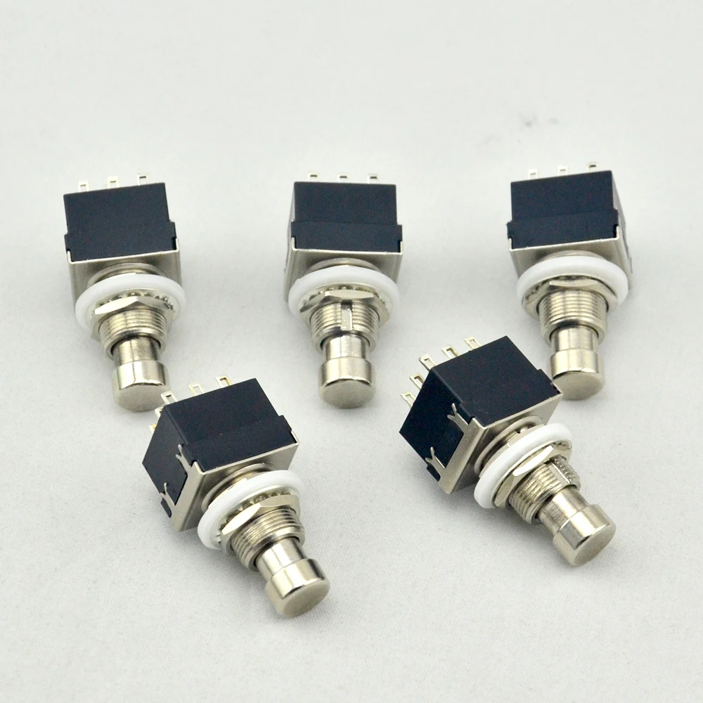 10 X 3PDT LANDTONE 9ピン ギターエフェクト ストンプスイッチ ペダルボックス フットメタル トゥルーバイパス