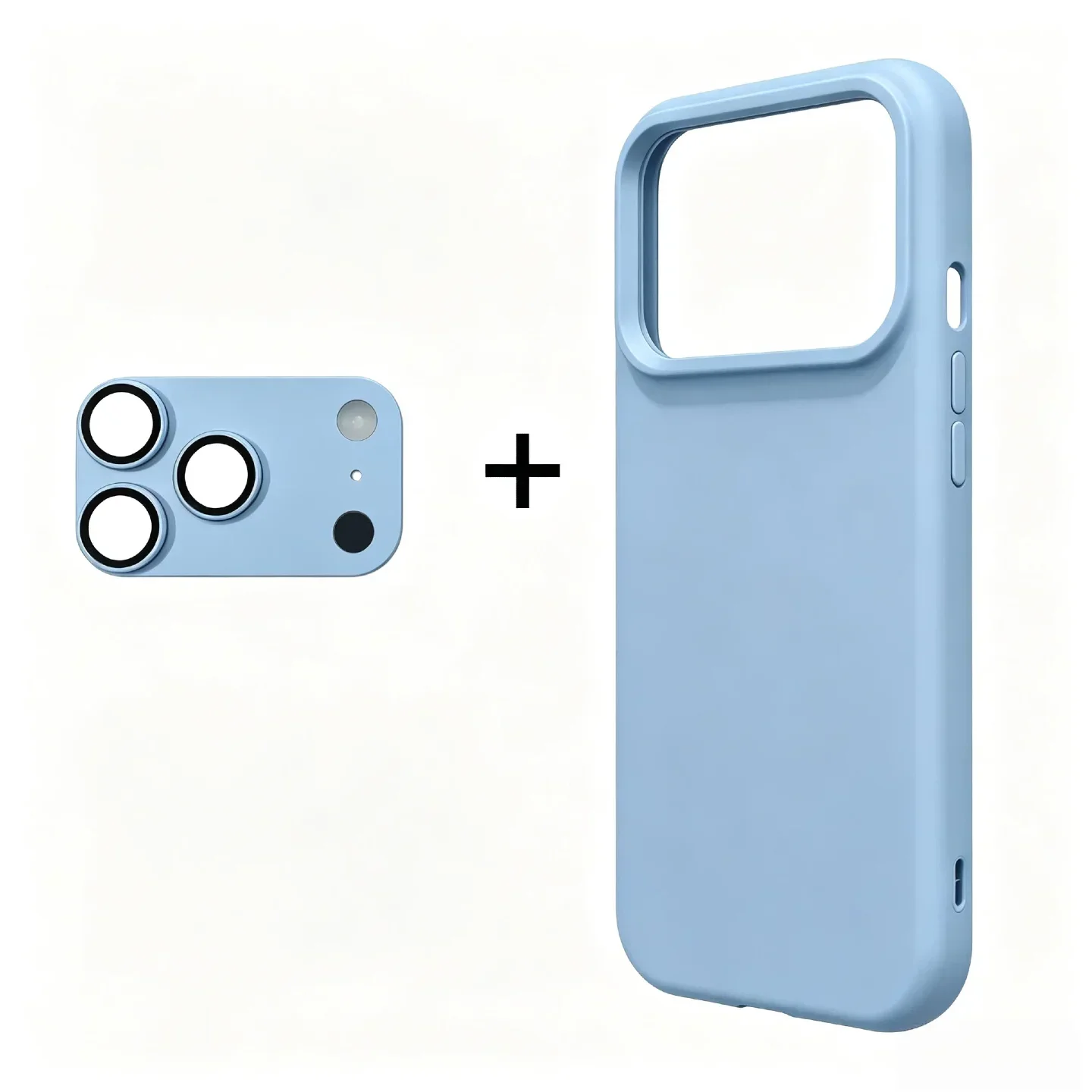 2-in-1 für iPhone 14 15 16 12 13 Pro Max, Umbau zu 18 17 Pro Max mit Kameraschutz, Silikon-Handyhülle, Metall-Objektivfolie – Detail 8