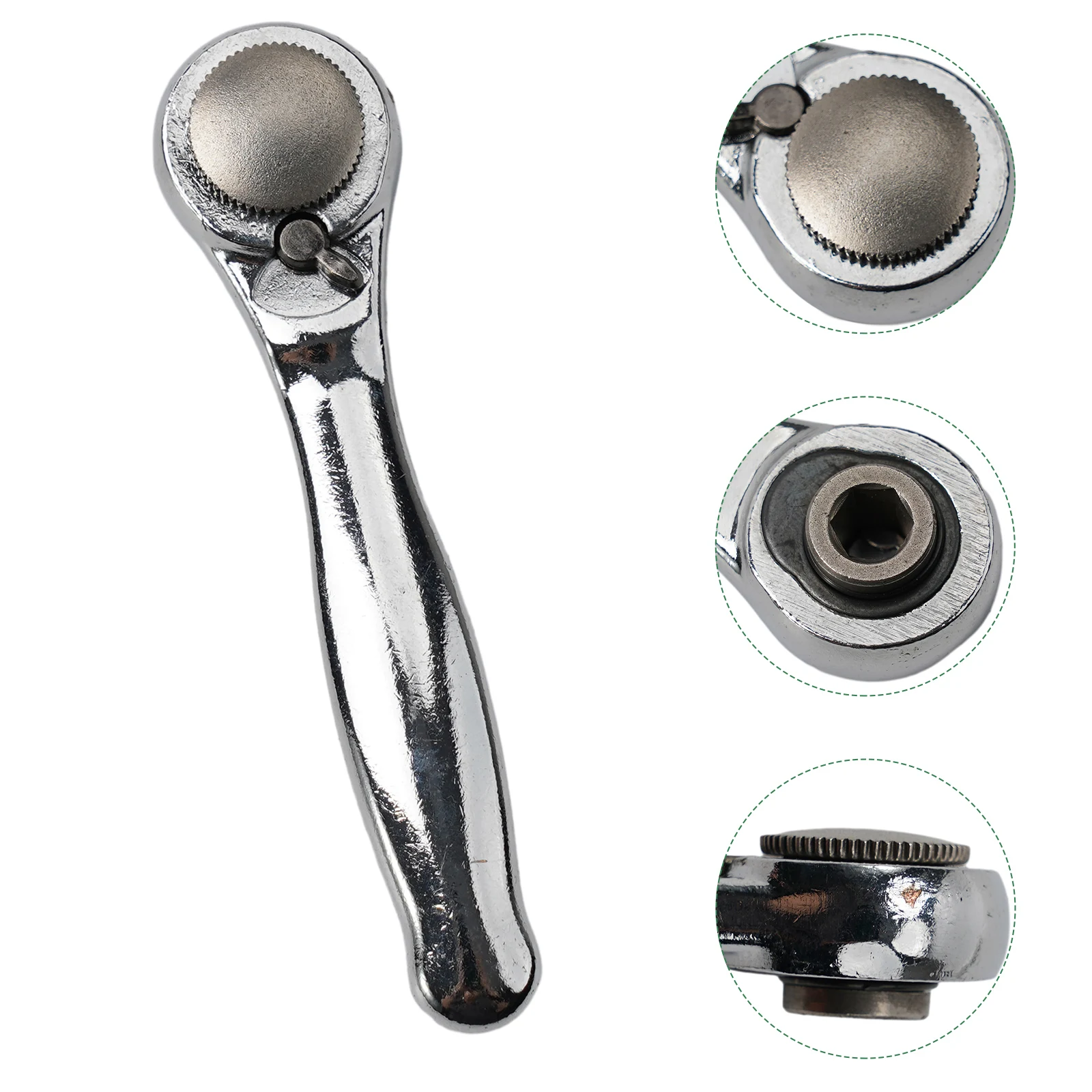 72 Teeth Socket Mini Wrench 6.35mm 1/4 Double Ended Torque Wrench Spanner Rod Screwdriver Bit Tool Ratchet Handle Wrench