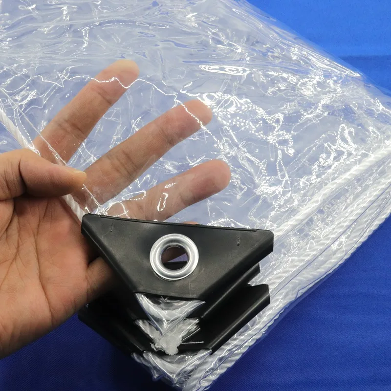 0.35mm 99.9% Transparent PVC Tarpaulin Balcony Waterproof Tarp Garden Succulent Plants Cover Clear Rainproof Tarpaulin