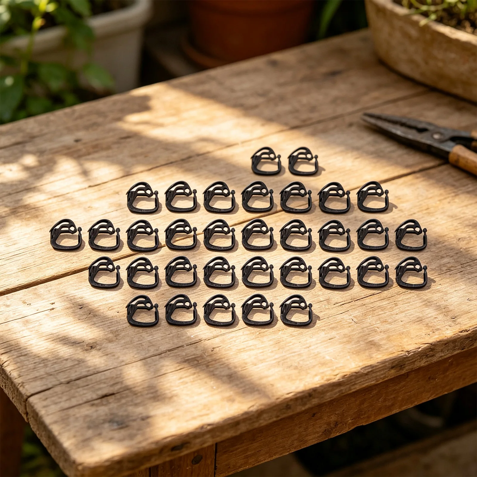 Adjustable Black Shade Cloth Clips for Outdoor Garden Greenhouse Shade for protection - ABS 20 30 50 Pieces per Pack