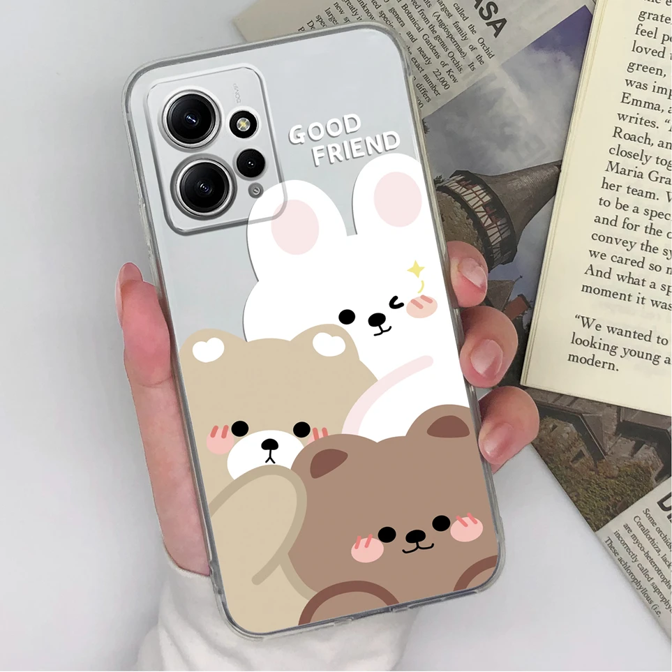 حافظة شفافة لهاتف Xiaomi Redmi Note 12 12 Pro 5G Fashion Love Heart من السيليكون الناعم من مادة البولي يوريثان الحراري غطاء غير قابل للانزلاق لهاتف 12 12Pro Funda #5