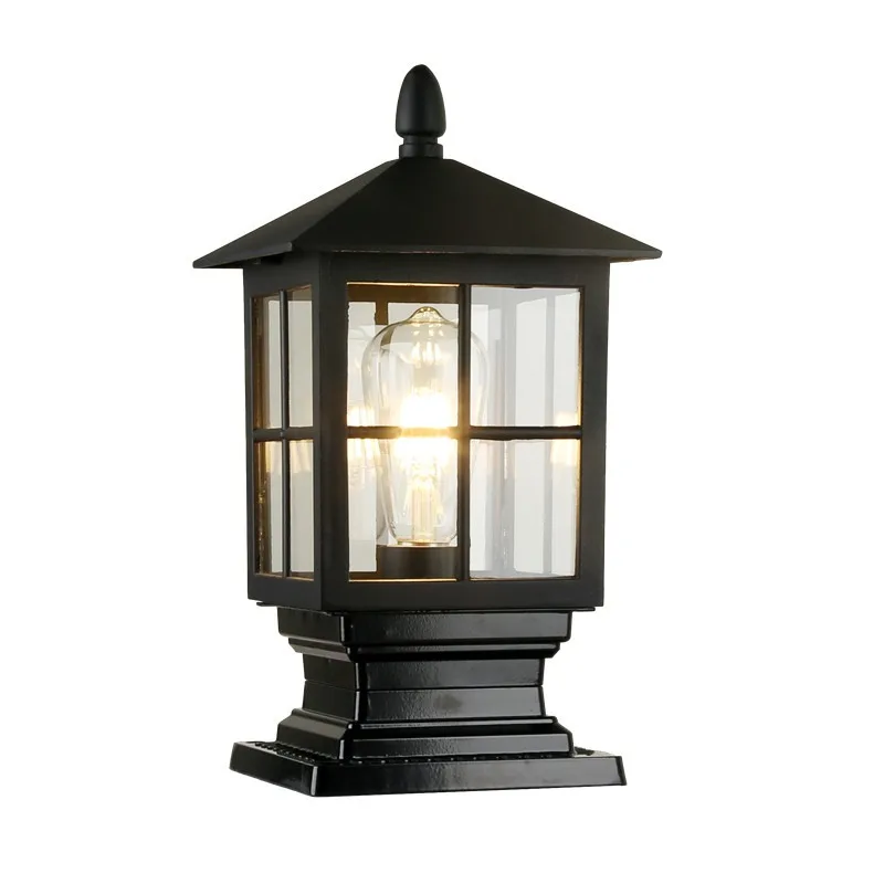 Outdoor stigma , rust-proof garden , villa garden wall lights, lawn lights, die-cast aluminum + glass