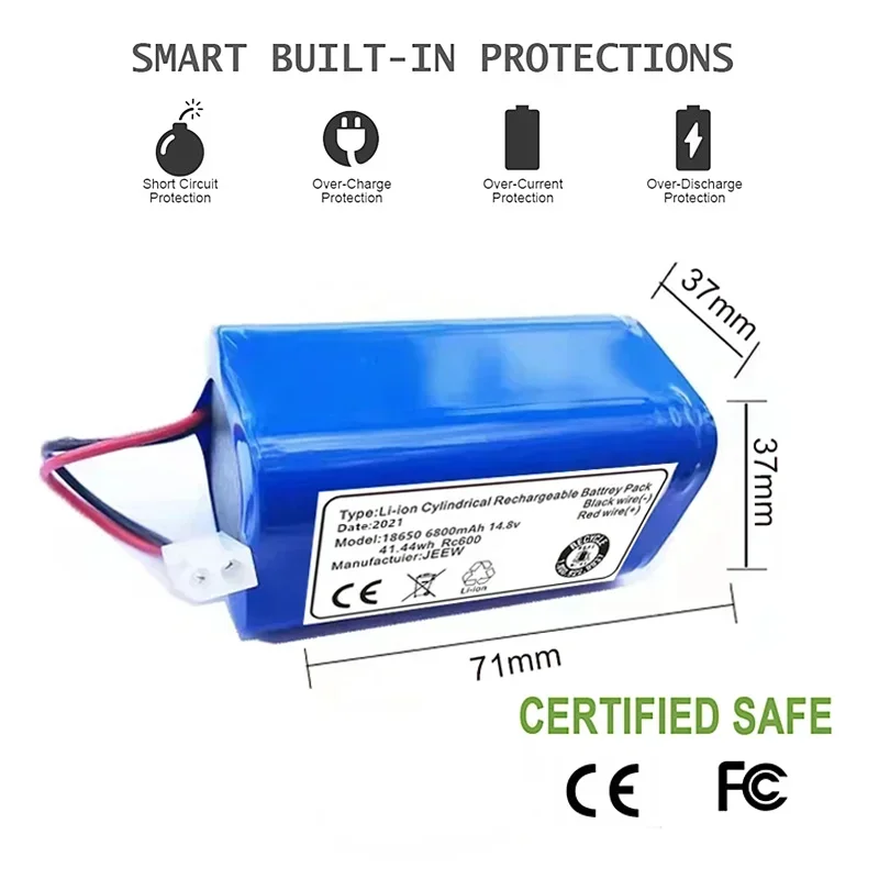 Long-lasting and Compatible 14.8V Vacuum Battery for Sweeper - G1 MC-WRC53 X3 FC9601 FC9602 5.0 Lithium Ion Battery