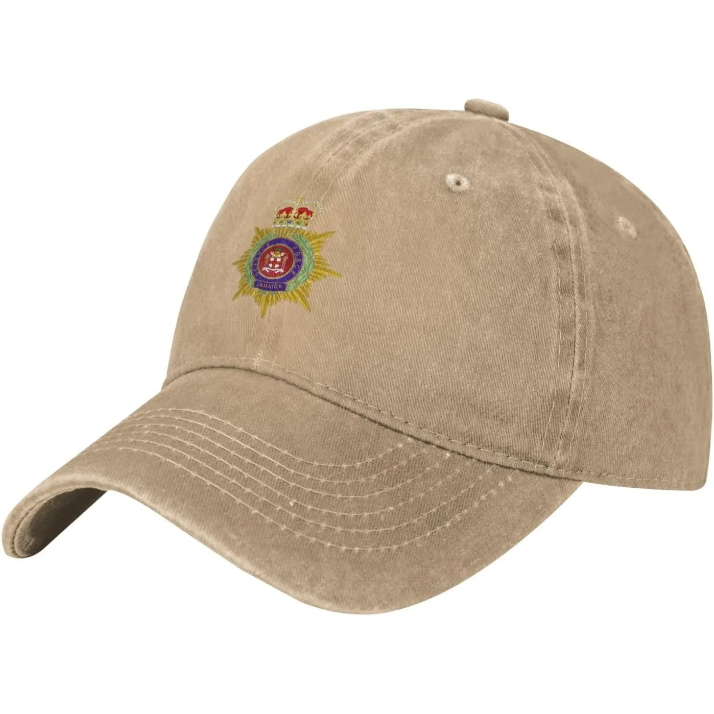 Jamaica Defence Force Baseball Cap Washed Cotton Low Profile Adjustable Casual Dad Hat