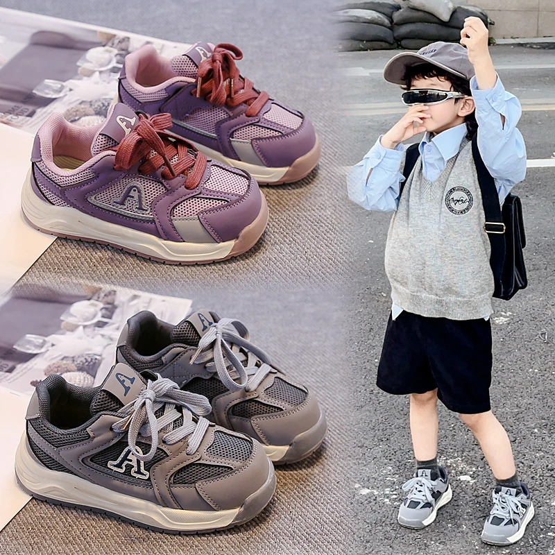 

3-12 Year Children Casual Shoes Spring Autumn Baby Boys Sports Shoes Non-slip Breathable Mesh Kids Sneaker for Girl Running Shoe