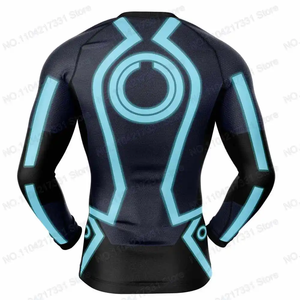 Legacy Uniform Tron Anime Rash Guards Surfing Jersey Beach Shirts Swimwear Diving Gym Shorts MMA BJJ Men Jiu Jitsu Fitness Sets — zdjęcie 5